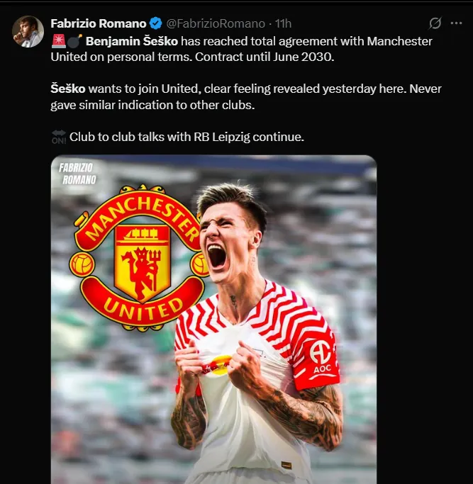 Fuente: @FabrizioRomano