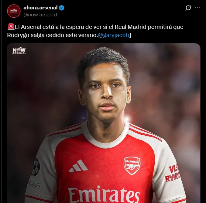 Fuente: @now_arsenal