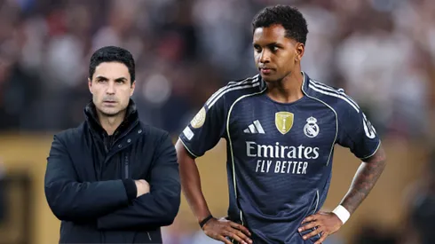 Rodrygo y Mikel Arteta.
