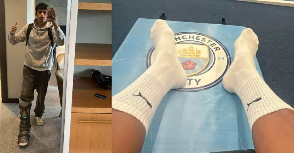 Kluiverth Aguilar, tras ser operado (Gentileza Ovación).