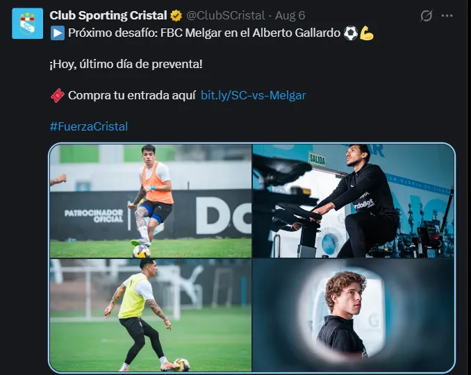 Fuente: Sporting Cristal