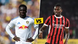 Wilfried Gnonto y Rafael Leão, las figuras de Leeds y AC Milan.