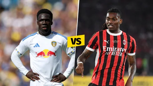 Wilfried Gnonto y Rafael Leão, las figuras de Leeds y AC Milan.