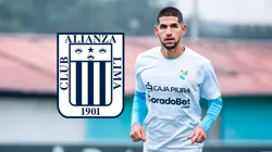 Luis Abram y el escudo de Alianza Lima.