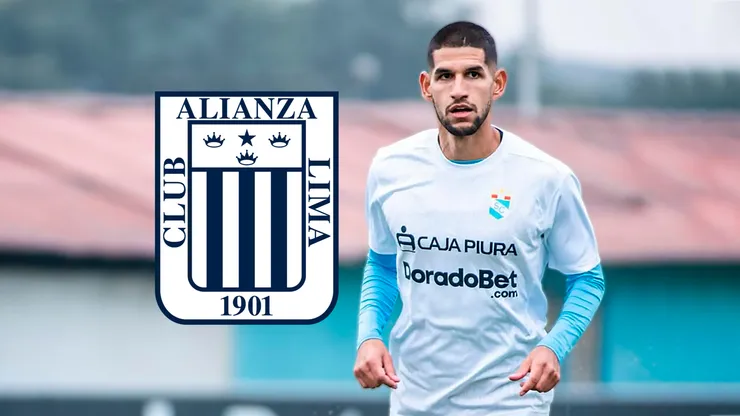 Luis Abram y el escudo de Alianza Lima.