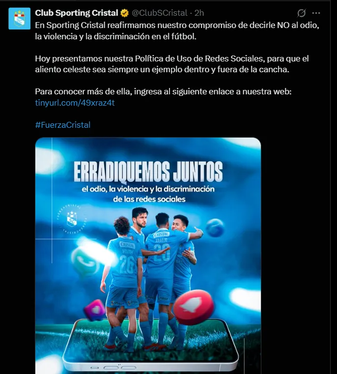 Fuente: Sporting Cristal