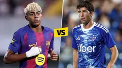 Lamine Yamal y Sergi Roberto, figuras de Barcelona y Como.