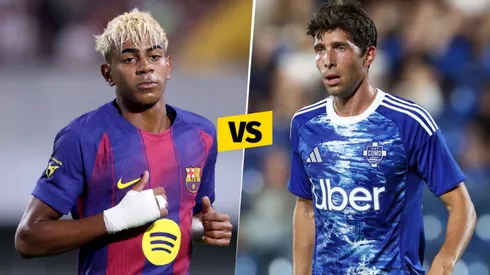 Lamine Yamal y Sergi Roberto, figuras de Barcelona y Como.
