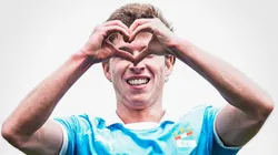 Ian Wisdom celebrando su gol de hoy ante FBC Melgar.