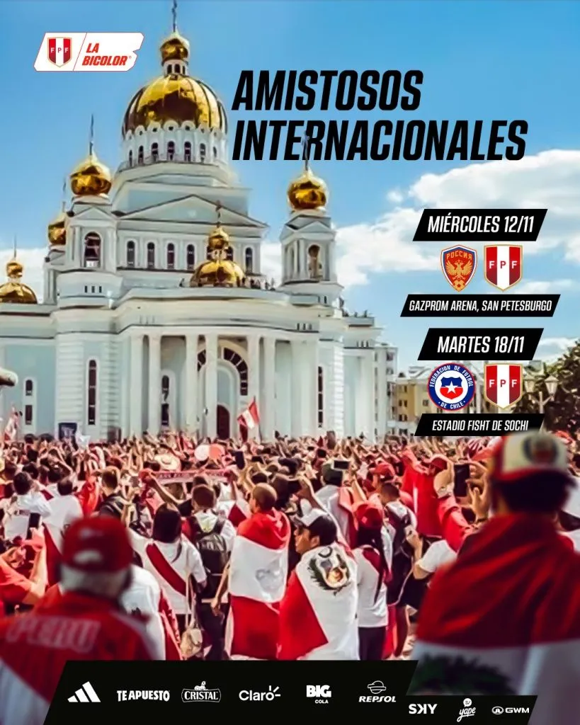 Selección Peruana y sus amistosos internacional. (Foto: X).