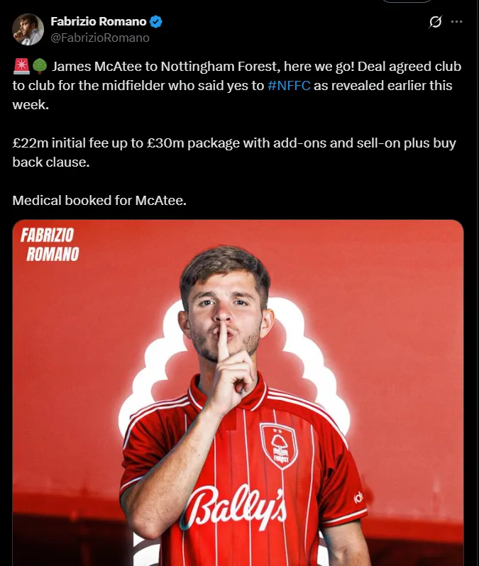 Fuente: @FabrizioRomano