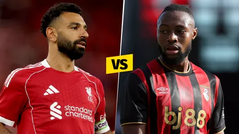 Mohamed Salah y Anthony Semenyo, figuras de Liverpool y Bournemouth.