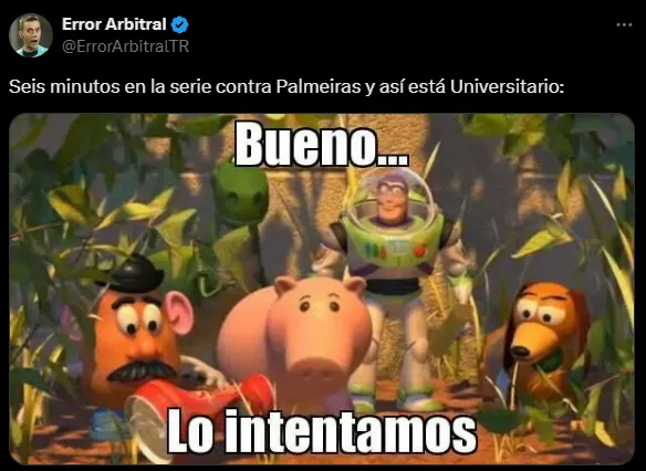 Las burlas a Universitario (X @ErrorArbitralTR).