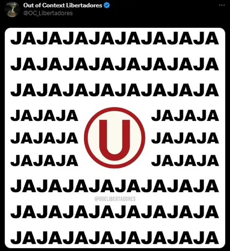 Risas contra la ‘U’ (X @OC_Libertadores).