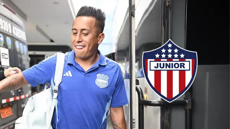 Christian Cueva con indumentaria de Emelec.