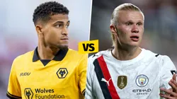 André y Erling Haaland, figuras de Wolverhampton y Manchester City.