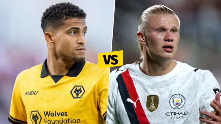 André y Erling Haaland, figuras de Wolverhampton y Manchester City.