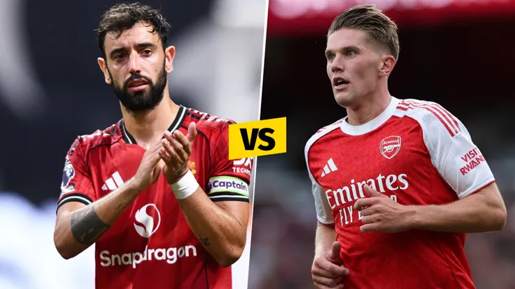 Bruno Fernandes y Viktor Gyökeres, figuras de Manchester United y Arsenal.