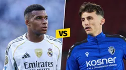 Kylian Mbappé y Ante Budimir, figuras de Real Madrid y Osasuna.