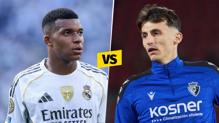 Kylian Mbappé y Ante Budimir, figuras de Real Madrid y Osasuna.