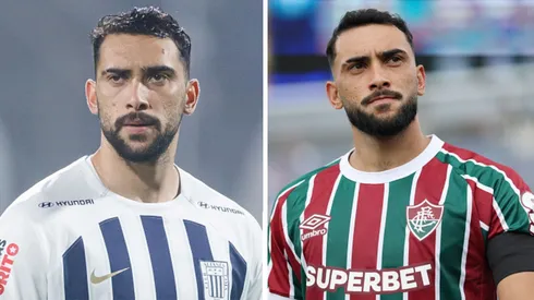 Juan Pablo Freytes con camisetas de Alianza Lima y Fluminense.