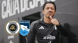 Gianluca Lapadula con camiseta de entrenamiento de Perú.