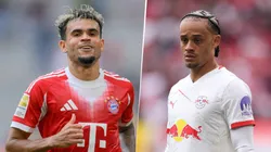 Luis Díaz y Xavi Simons, figuras de Bayern Múnich y RB Leipzig.