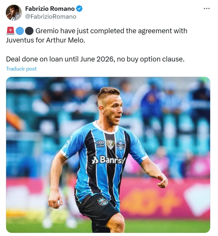 Fabrizio Romando anunció un fichaje en el Gremio de Erick Noriega. (Foto: Fabrizio Romano)