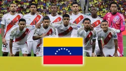 Selección Peruana y bandera de Venezuela.
