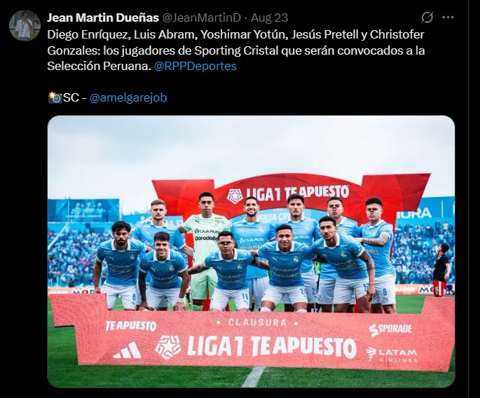 Fuente: @JeanMartinD