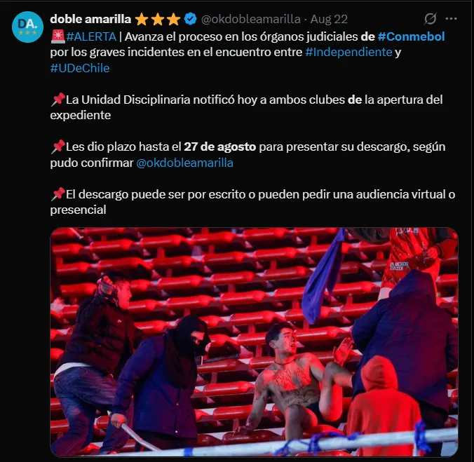 Fuente: @okdobleamarrilla