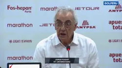 Jorge Fossati en conferencia de prensa de hoy.