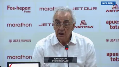 Jorge Fossati en conferencia de prensa de hoy.