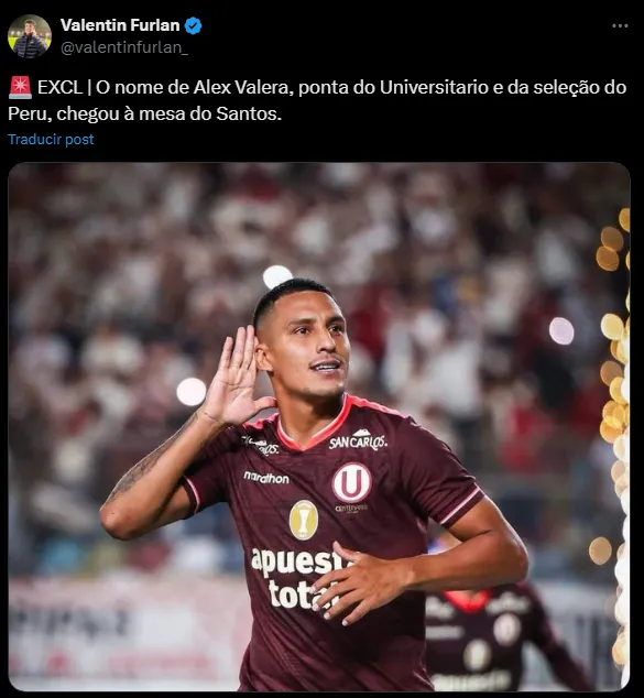 Alex Valera podría dejar Universitario (Foto: X).