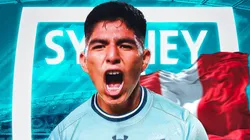 Piero Quispe con camiseta de Sydney FC.