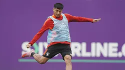 Piero Cari entrenando en Videna.