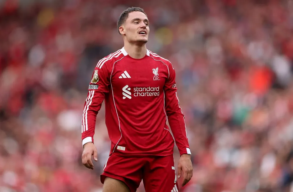 Florian Wirtz con el Liverpool (Foto: Getty).