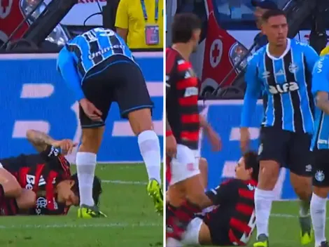 Erick Noriega no se quedó callado y encaró a jugador de Flamengo que inventó falta