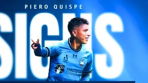 Piero Quispe con camiseta de Sydney FC.