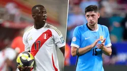 Luis Advíncula y Federico Valverde, figuras de Perú y Uruguay.