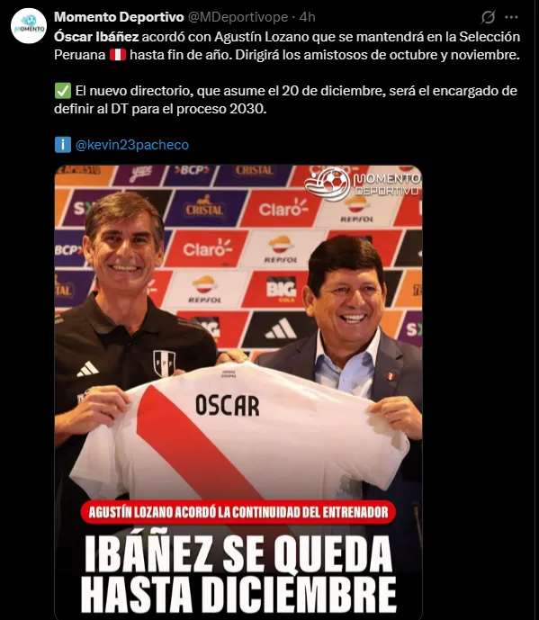 Fuente: @MDeportivope