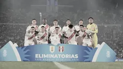 Equipo titular de Perú ante Uruguay en Montevideo.