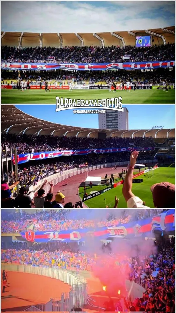 U. de Chile jugando en el Estadio Francisco Sánchez Rumoroso de Coquimbo. (Foto: X).
