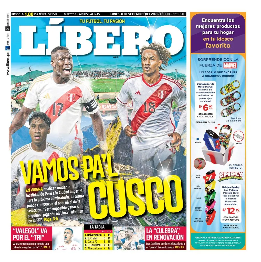 Selección Peruana podría jugar en Cusco. (Foto: Diario Líbero).