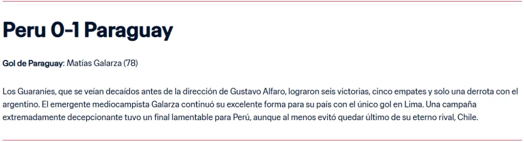 La opinión de la FIFA sobre el Perú vs. Paraguay. (FIFA oficial).