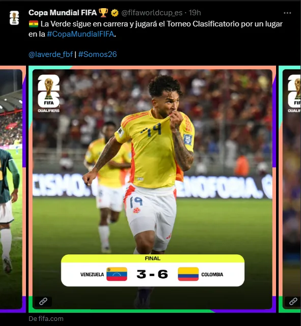 Derrota de Venezuela (Foto: X).