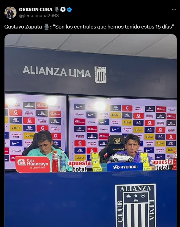 Gustavo Zapata en conferencia de prensa (Foto: X).