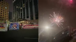 Hinchas de Alianza Lima calientan la previa del duelo ante U. de Chile.