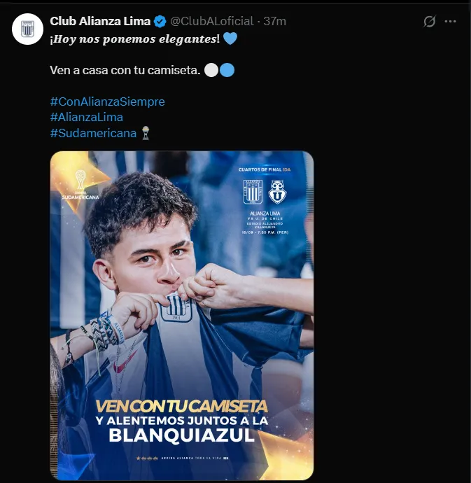 Fuente: Alianza Lima