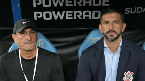 Ramón Díaz y Emiliano Díaz, en su etapa en Corinthians.